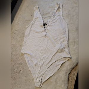 Forever21 White Bodysuit